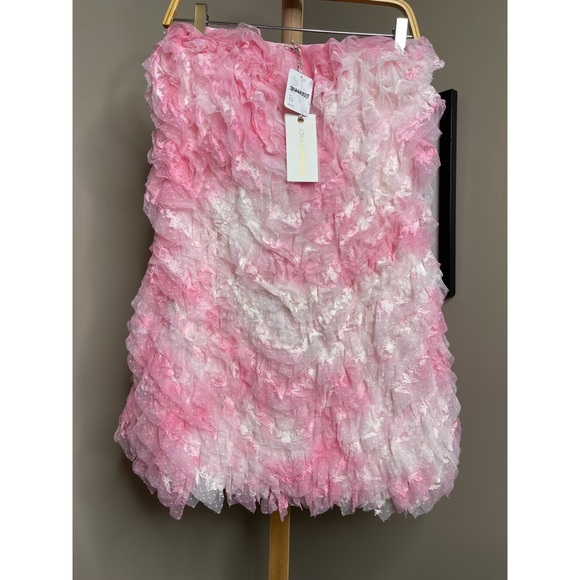 LoveShackFancy Calandre Strapless Mini Dress - Picture 9 of 10